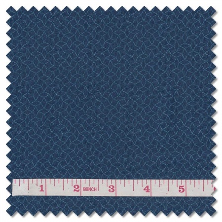 Tonal Ditzys - dotted interlocking star blue indigo (per 1/4 metre)