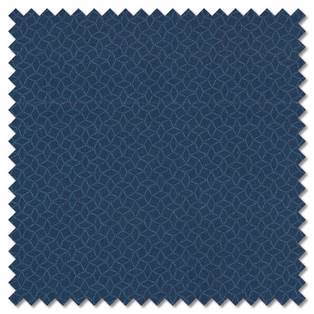 Tonal Ditzys - dotted interlocking star blue indigo (per 1/4 metre)