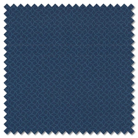 Tonal Ditzys - dotted interlocking star blue indigo (per 1/4 metre)