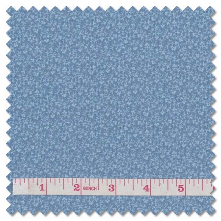 Tonal Ditzys - allover vine & leaf blue indigo (per 1/4 metre)