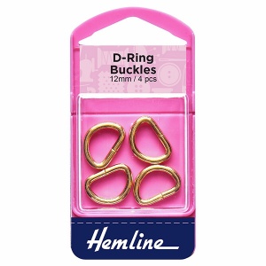 12mm gold D rings