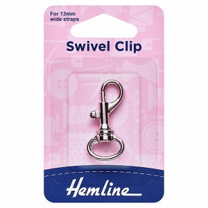 13mm swivel clip (bolt snap) - silver