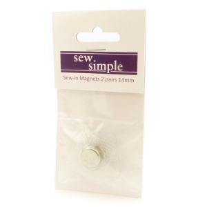 Sew in invisible magnetic bag closure 14mm
