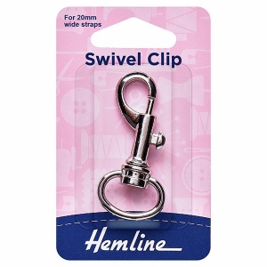 20mm swivel clip (bolt snap) - silver