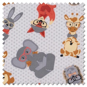 Wild & Free - tossed animals multi (per 1/4 metre)