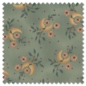Gratitude & Grace - crescent moons aqua (per 1/4 metre)