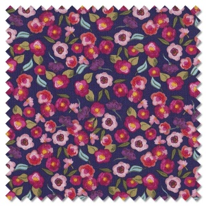 Blissful Blooms - blossoms navy (per 1/4 metre)