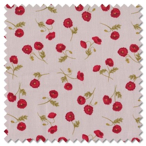 Poppies - little poppies on natural (per 1/4 metre)