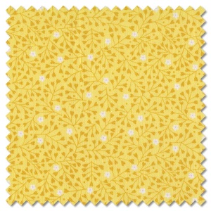 Spring Treats - mini heart floral yellow (per 1/4 metre)