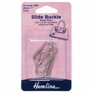 25mm strap adjusting slide buckle - silver