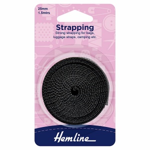 25mm strapping - black