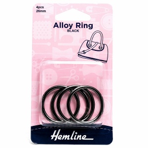 26mm alloy rings - nickel black