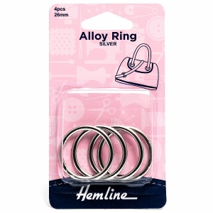26mm alloy rings - silver