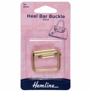 30mm heel bar buckle - gold