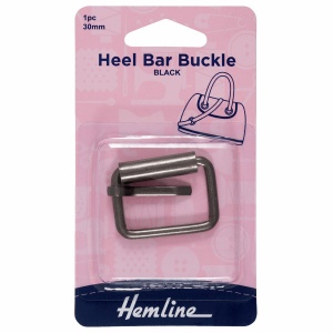30mm heel bar buckle - nickel black