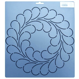 342 Feather circle quilting stencils 10.5 inch