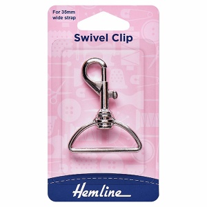 35mm swivel clip (bolt snap) - silver