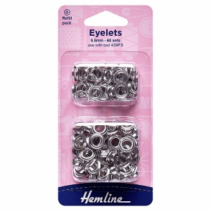 5.5mm silver eyelets