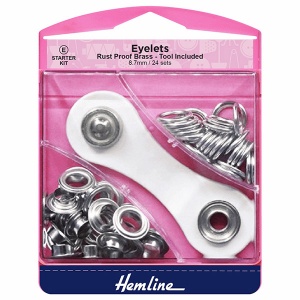 8.7mm silver eyelets with tool