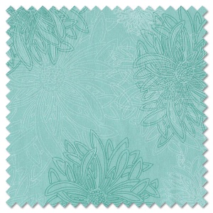 Floral Elements - aqua haze (per 1/4 metre)