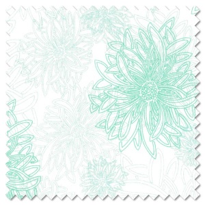 Floral Elements - icy blue (per 1/4 metre)