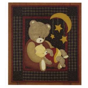 Baby bear wallhanging quilt kit (13inch x 15inch)