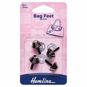 Bag feet - 15mm base nails nickel black