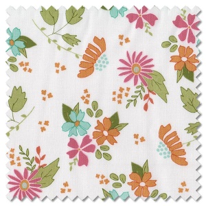 Bountiful Blooms - blossom off white (per 1/4 metre)