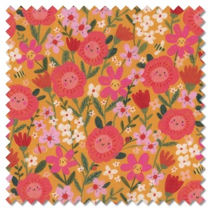 Bee Happy - flowers orange (per 1/4 metre)