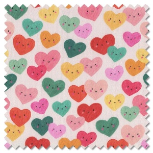 Bee Happy - hearts multi (per 1/4 metre)