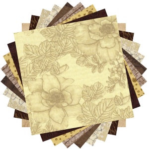 Brown and cream prints 20 charm pack