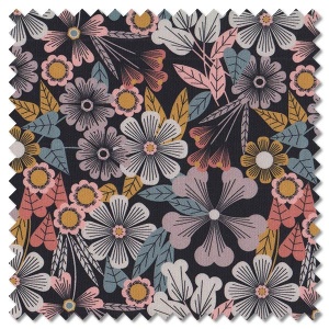 Birdsong - floral black (per 1/4 metre)