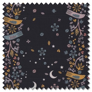 Birdsong - stripe black (per 1/4 metre)