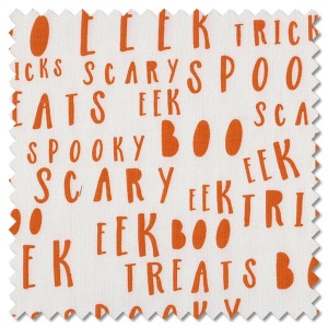 Bad To The Bone - words off white (per 1/4 metre)