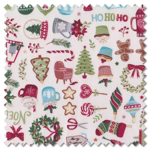 Cosy Home Christmas - icons cream (per 1/4 metre)