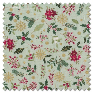 Cosy Home Christmas - foliage green (per 1/4 metre)