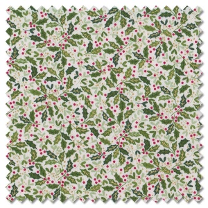Cosy Home Christmas - holly cream (per 1/4 metre)