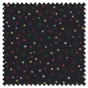 Cosy Home Christmas - stars black (per 1/4 metre)