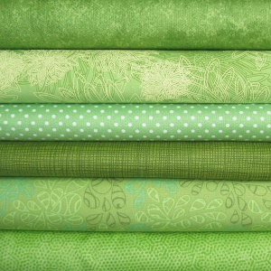 Green colour coordinates 6 fat quarter pack