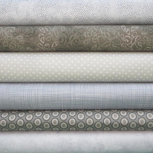 Grey colour coordinates 6 fat quarter pack