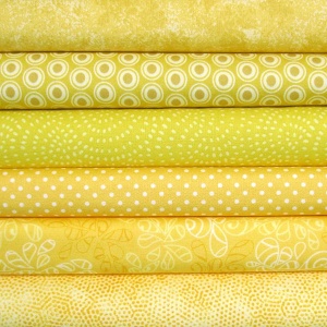 Yellow colour coordinates 6 fat quarter pack