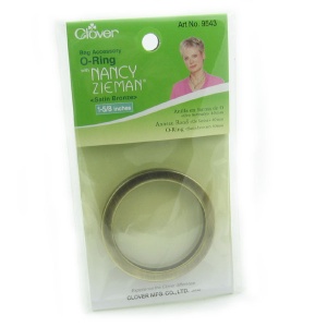 Clover 40mm metal O ring - satin bronze