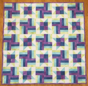 Cool rainbow lap quilt kit (40 inch x 40 inch)