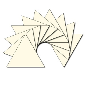Triangle fabric charm packs - plain cream
