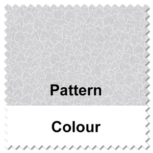Essentials - white on white hearts (per 1/4 metre)