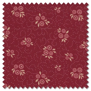 Forward to the Past - wheel of fortune cranberry red (per 1/4 metre)