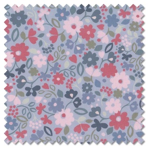 Grandma's Quilts - ditzy floral on blue (per 1/4 metre)
