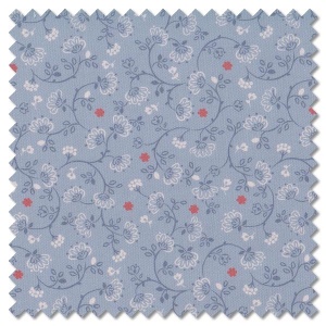 Grandma's Quilts - flower chains on blue (per 1/4 metre)