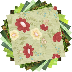 Green prints 20 charm pack