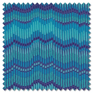 Henna - moire stripe turquoise (per 1/4 metre)